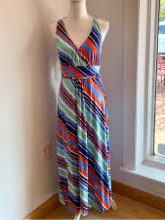 Lilly Pulitzer Dresses & Skirts - Lilly Pulitzer ~ Overboard Stripe V-Neck Maxi Halter w/Nautical Vibes Small